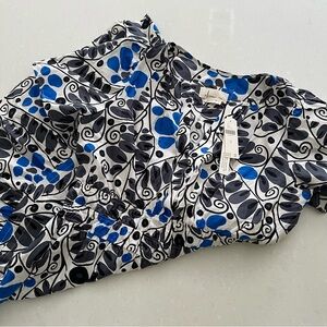 Anthropologie Somerset mini Blue and Black Patterned dress - Size M